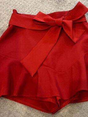 ZARA Red Bow Skirt